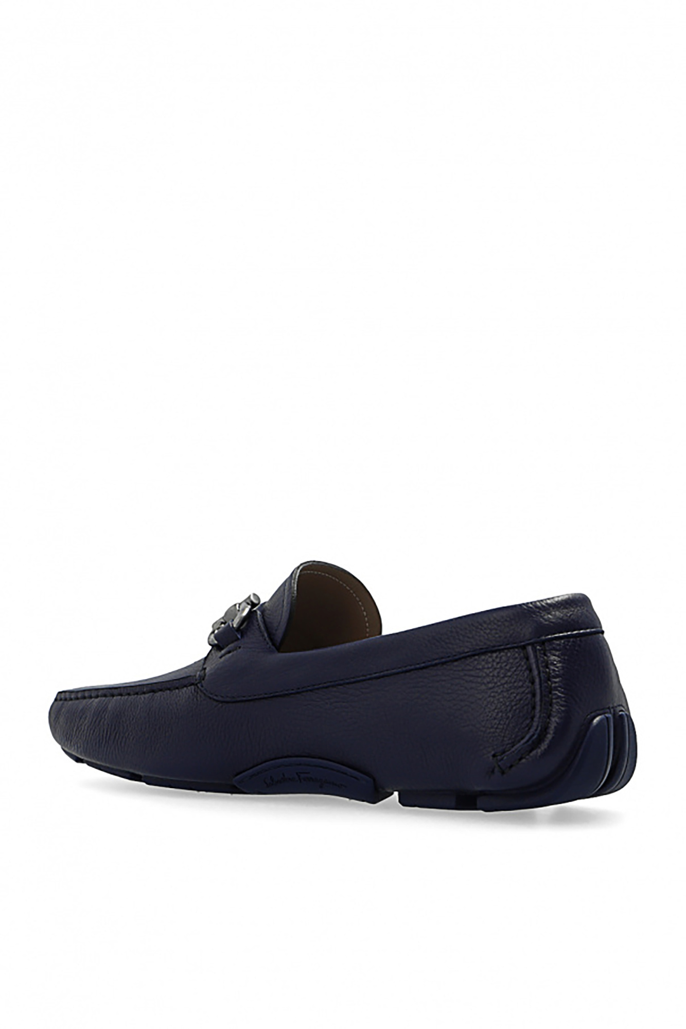 Navy shop ferragamo shoes